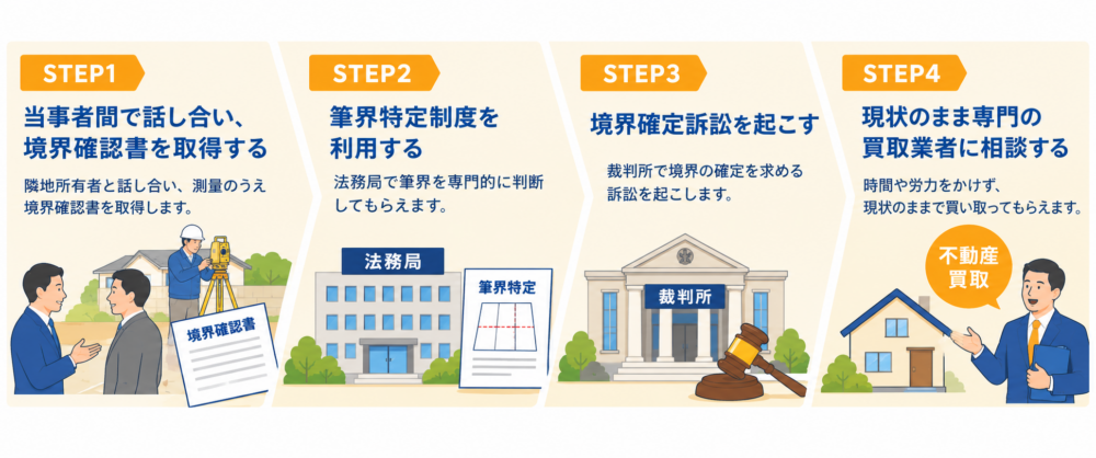 境界線トラブルを解決する方法