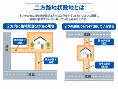 二方路地状敷地とは