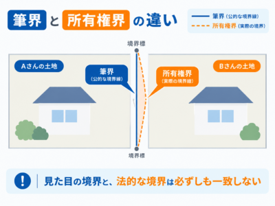 筆界と所有権界の違い
