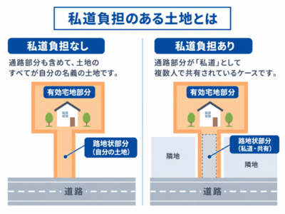 私道負担のある土地とは