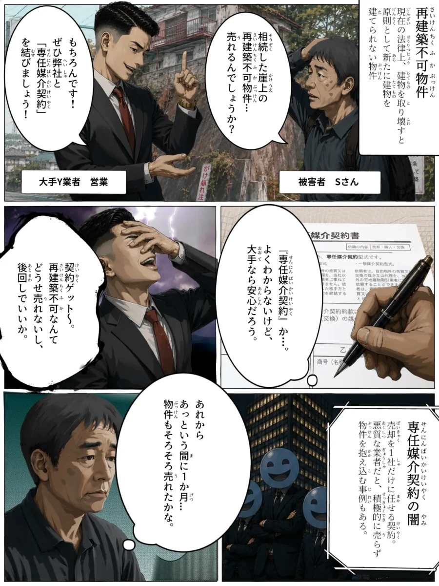 大手に任せたのに放置！専任媒介契約の闇