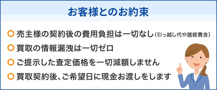 お客様とのお約束